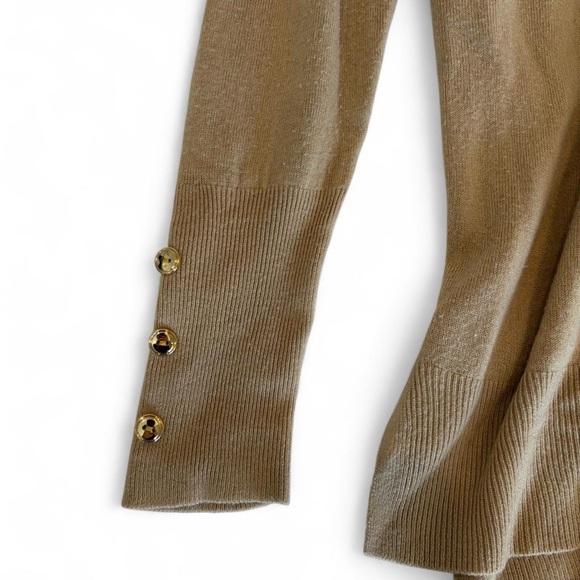 V-Neck Camel Sweater - Picture 2 of 6